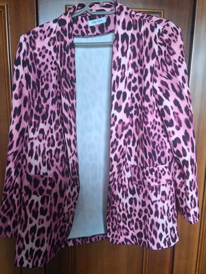 Leopard print pink jacket Celestino new L-XL