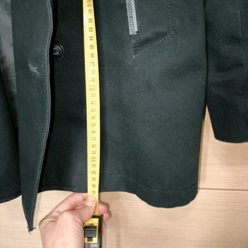 Superdry men's trench coat L like new, black cotton