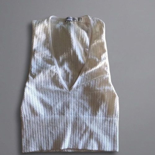 Stradivarius white crop top new XS/S