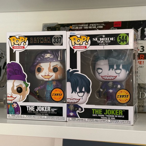 Funko Pop Chase Joker #337 & Suicide Squad Joker #544 set new in box