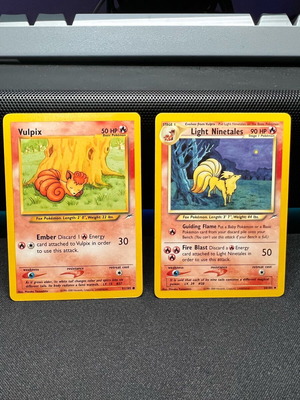 Vintage Neo Destiny Bundle Light Ninetales and Vulpix like new