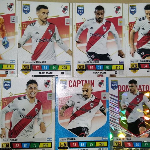River Plate FIFA 365 Andrenalyn 2023 cards used, pack of 7
