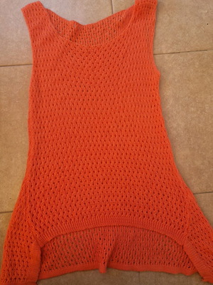 Knitted sleeveless top used, size L