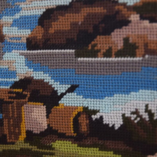 Large embroidered painting used, design size 50x90cm without frame