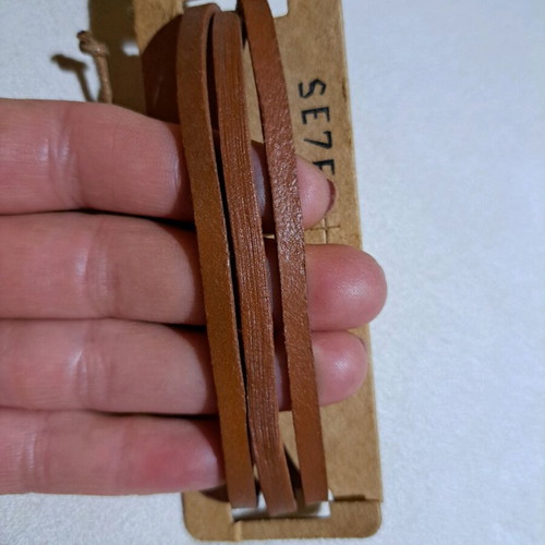 Handmade leather bracelet unisex with adjustable cord brown new
