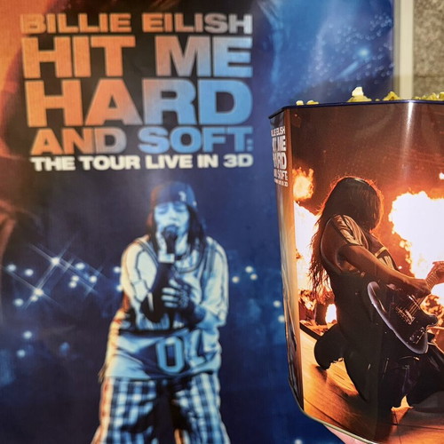 Billie Eilish Limited Edition 3D Engraved Metal Popcorn Bucket New