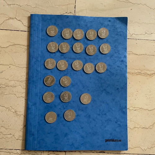 Συλλογή 22 νομισμάτων 500 δραχμών σαν καινούργια