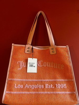 Juicy Couture τσάντα ώμου καινούργια, ροζ πορτοκαλί Large Shopping