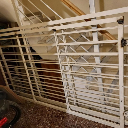 Balcony door grilles used, 2 pieces, solid iron