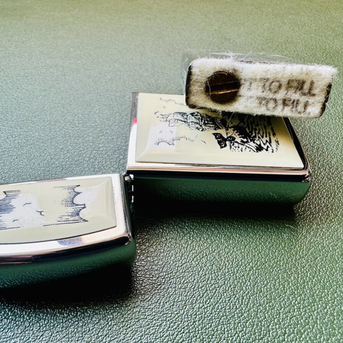Zippo Slim Scrimshaw Ship lighter, 1999
