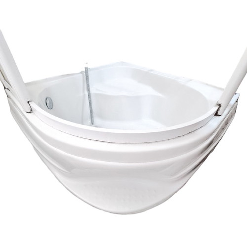 Acrylic corner shower tray white used 95x95 with crack