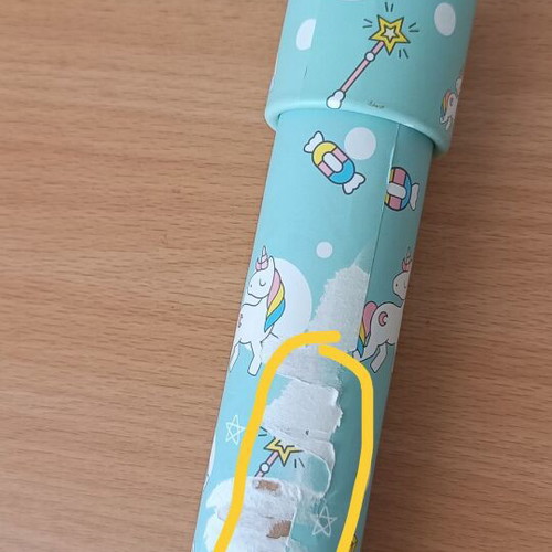 Children's kaleidoscope used with unicorns in turquoise