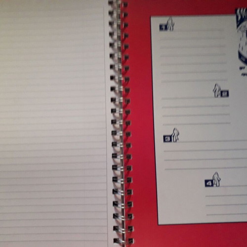 Spiral notebooks used, one 4-subject and one single-subject A4