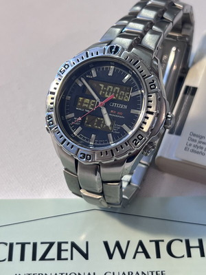 Citizen World Time Watch 43mm like new, blue dial