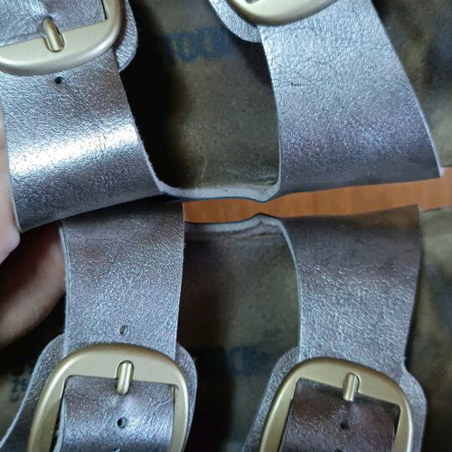 Birkenstock Arizona Big Buckle sandals like new, gold and silver