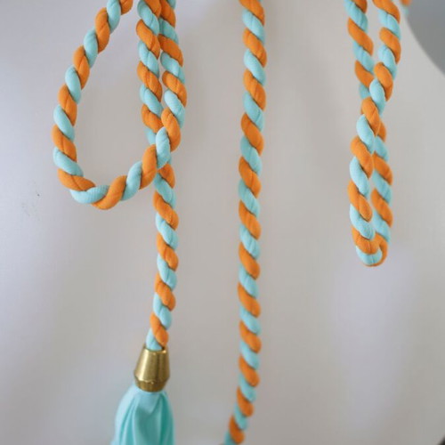 Bikini swimwear set new, blue with orange swirl, size M