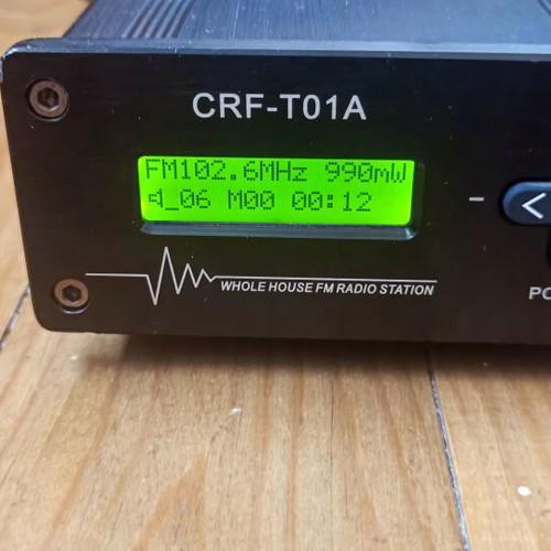 FM Stereo PLL Transmitter CRF-T01A 1W with LCD Screen, Used