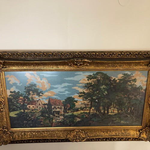 Handmade embroidered frame for sale - HANDMADE EMBROIDERY