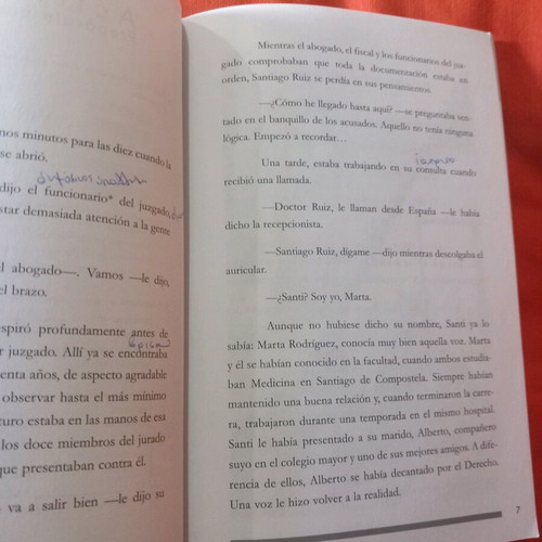 El juicio book used in Spanish with notes