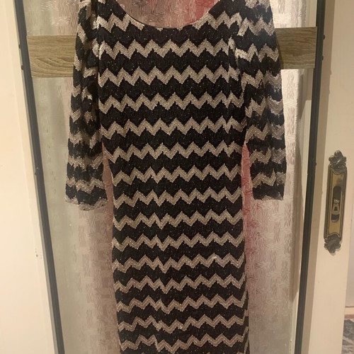 Ths Fashion Black Tight Dress like new with Low Back Cut Size S