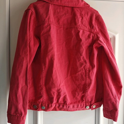 Boohoo women's pink denim jacket used, size XS