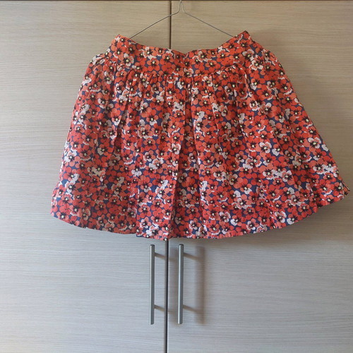 Colorful floral skirt medium with buttons like new