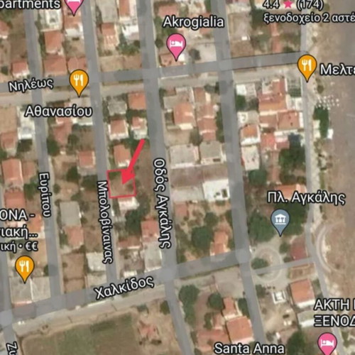 Land in Agkali Agia Anna 240 sqm, in city plan, level, with well