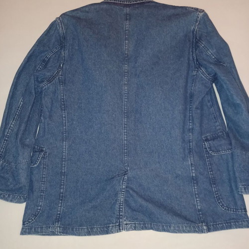 Valentino vintage denim men's jacket with checkered lining, size 40IT