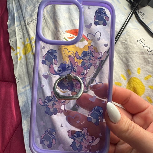 iPhone 14 Pro Max case new with Stitch design and ring holder