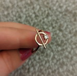 Adjustable ring in rose gold, like new
