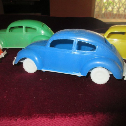 Lot of Volkswagen plastic toys 70s new, various colors
