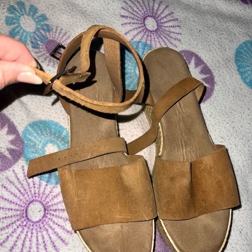Estil platform shoes used, brown, size 41, 6cm heel