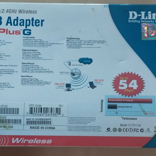 D-Link DWL-G122 wireless USB network adapter