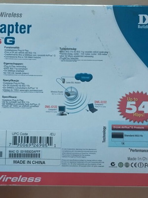 D-Link DWL-G122 wireless USB network adapter