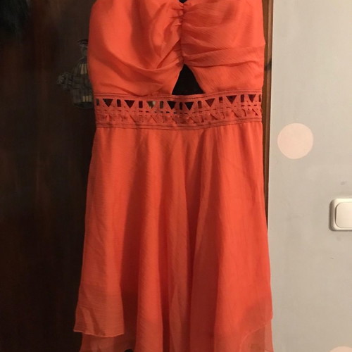 BSB dress new, mini coral with front cutouts