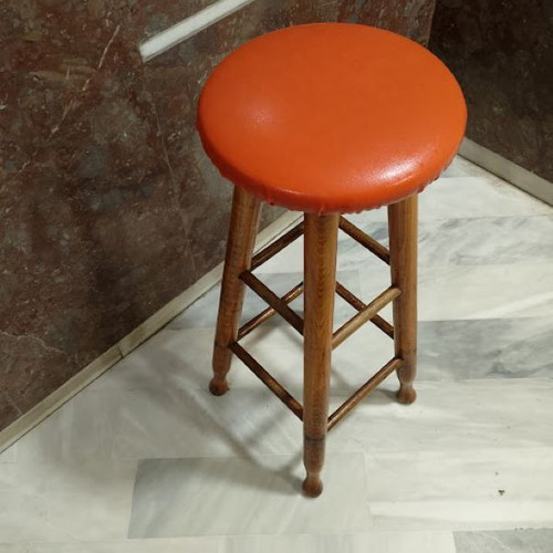 Stool used, height 78cm, diameter 31cm, single piece