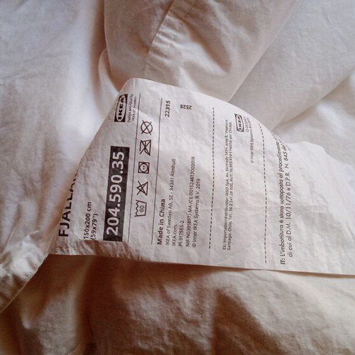 IKEA single duvet with white duvet cover like new