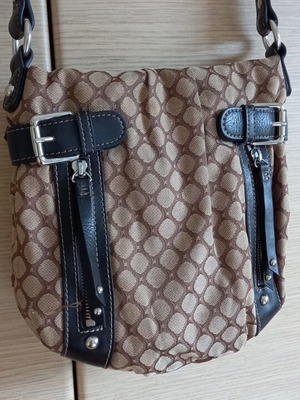 Nine West crossbody bag used, fabric, brown