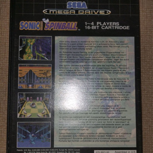 Sonic Spinball Sega Mega Drive like new