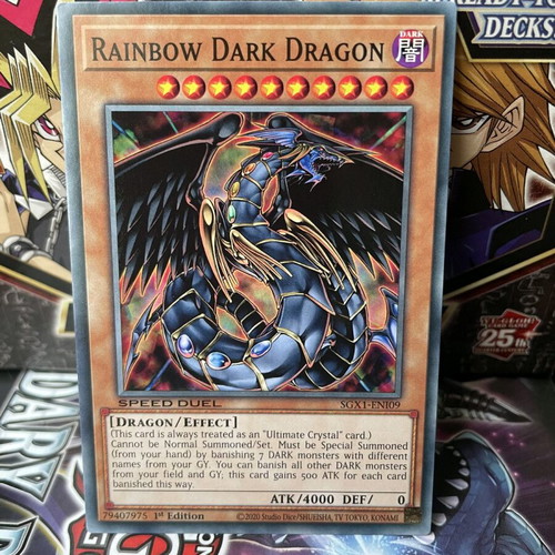 yugioh cards rainbow dark dragon Yu-Gi-Oh RAINBOW DARK DRAGON - BLRR-EN054 - 1st Edition Ultra Rare Car