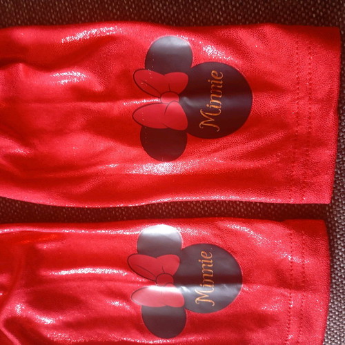 Minie elastic children's leggings new, size 4 years, red