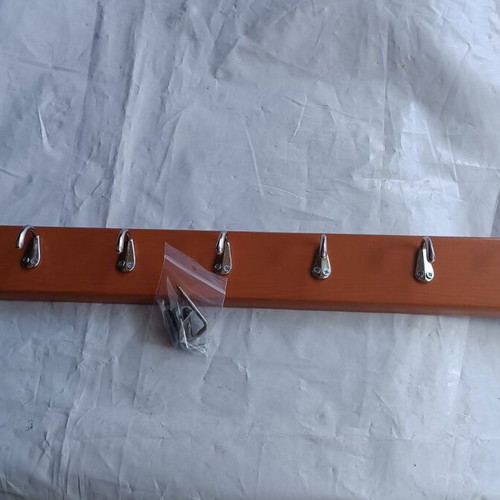 Handmade wooden coat rack 77cm for home entrance