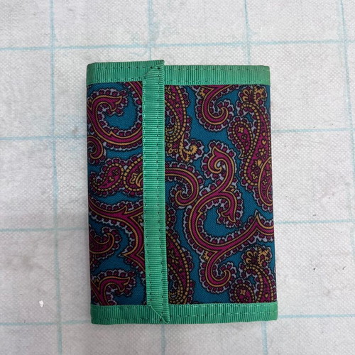 Fabric wallet multicolor new with velcro