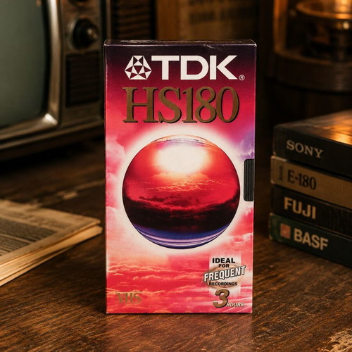 TDK HS180 VHS Tape sealed, high quality standard, 3 hours