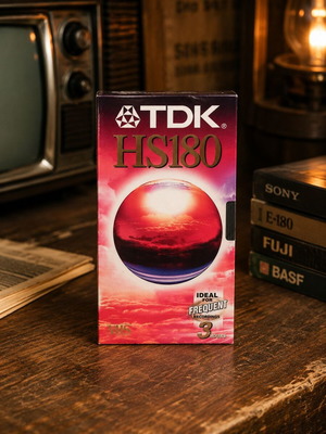TDK HS180 VHS Tape sealed, high quality standard, 3 hours