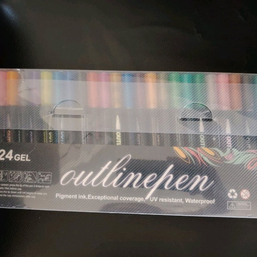 Set of 24 Gel Outline Markers (Unused) - Ideal for