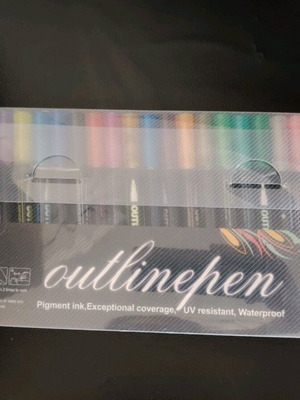 Set of 24 Gel Outline Markers (Unused) - Ideal for