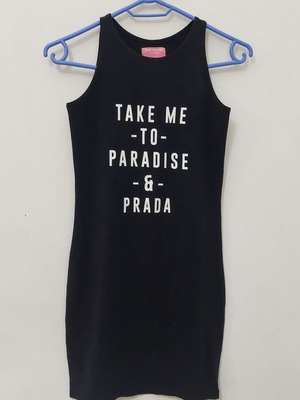 Pink Woman mini dress size S like new, black and white
