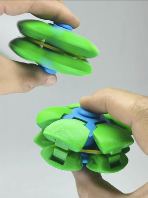 Push Spin Ball 3D printed fidget toy, anti stress game