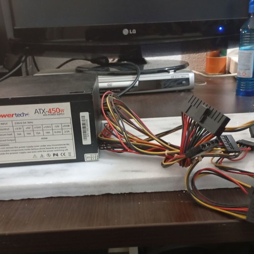 Powertech 450 watt computer power supply used, tested and functional